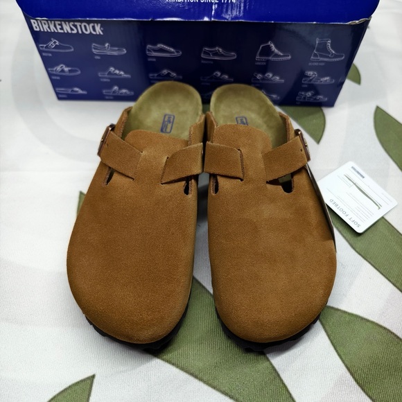 Birkenstock Shoes - Birkenstock Boston narrow | Cork footbed and suede upper